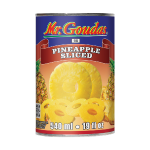 MR GOUDAS PINEAPPLE SLICED IN LIGHT SYRUP  196